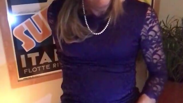 Dakota: blue dress..white sultry mess