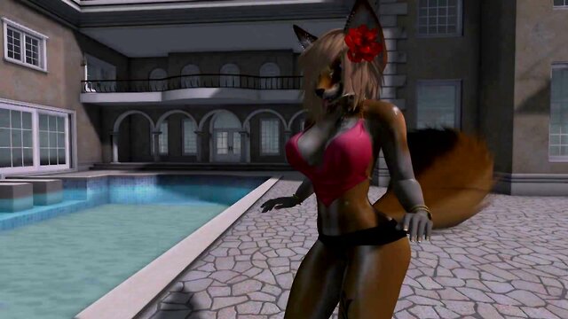 An Outdoor Pool Party of Anal Pleasure: Vixen Yiff, Big Ass, Big Tits, Big Cock & Blonde Hair!