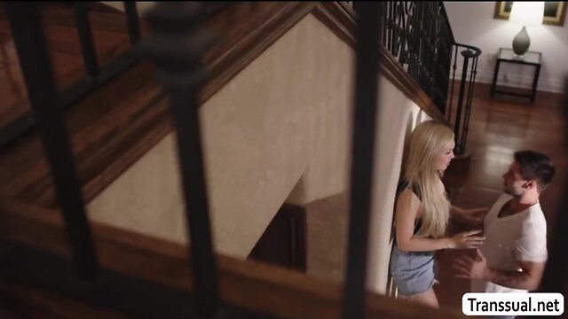 Tgirl daisy c. deepthroating dudes bigcock