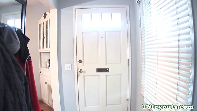 Amateur Tgirl Solo Audition: Intense Interview, Stockings & Tattoo!