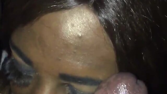 Sucked him so good he pushed me head away and  nuted over my face!