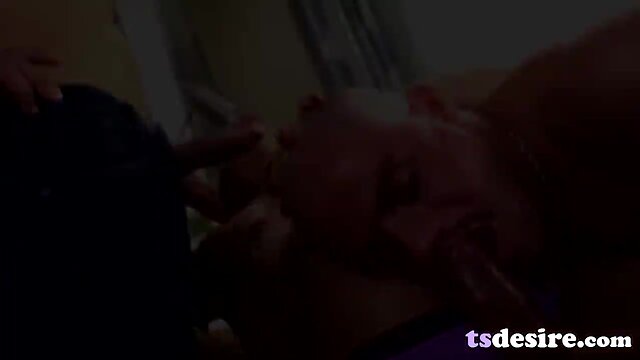 Ladyboy hottie bianca hills enjoys trio sex