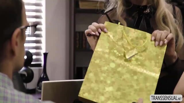 Sexy transgirl lena kelly gets her booty hammered by her assistant