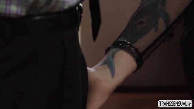 Sexy transgirl lena kelly gets her booty hammered by her assistant