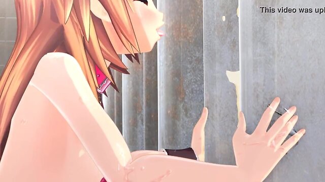 Futa hammered hard in a public toilet