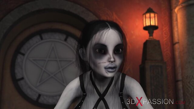 3d satanic dickgirls witches fucks hard a sultry chick slave in the dark castle