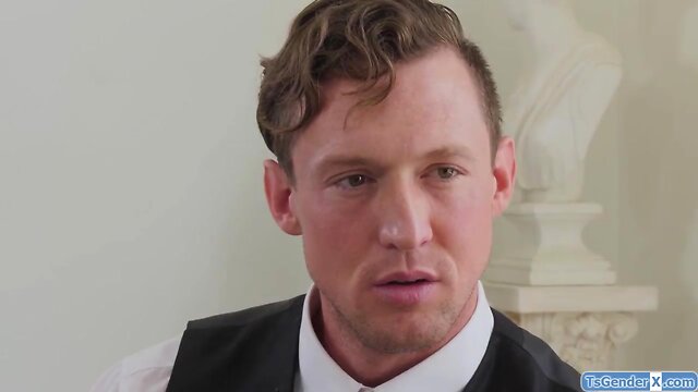 Chesty shemale chanel santini anal hammered