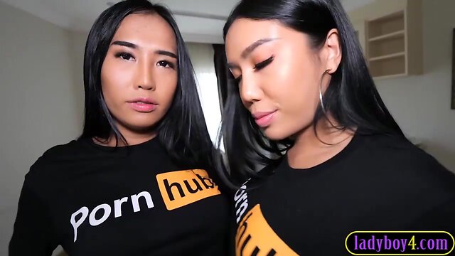 Two ts teeny babes with massive breast share a white schlong