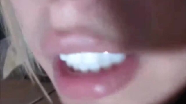 Sexy blond she-male bursts