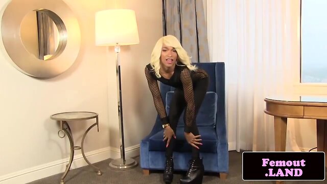 Hot and Steamy Ebony Femboy Fetish: Newbie Transitioning and Cumming!