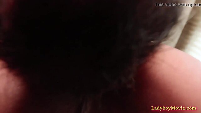 Transsexual alice gives cocksucking and drilled raw