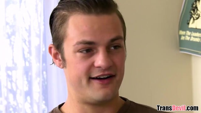 College boy's first encounter with a trans female - eva maxim