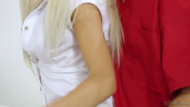 Tv nurse aubrey kate plays with the doctor