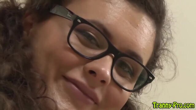 Sexy transsexuals stroke penis