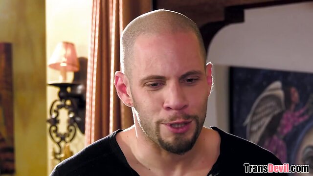 Man having fun with two t-girls - ryder monroe, jenna gargles and wolf hudson