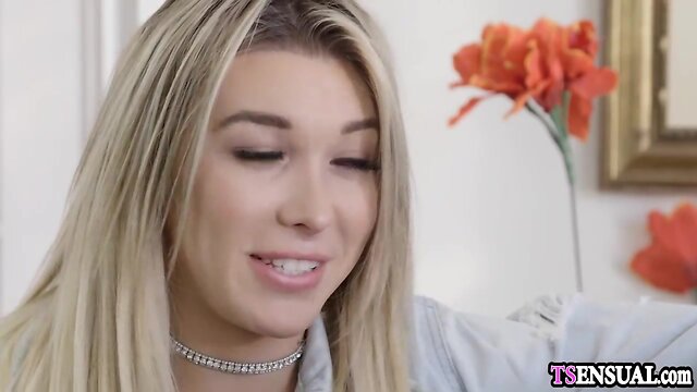 Blond ts anal hammered by her boyfriends hard pecker