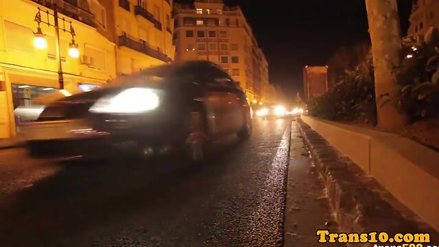 Ebony TGirl`s Anal Delight: Big Tits, Booty, Piercings, & More!