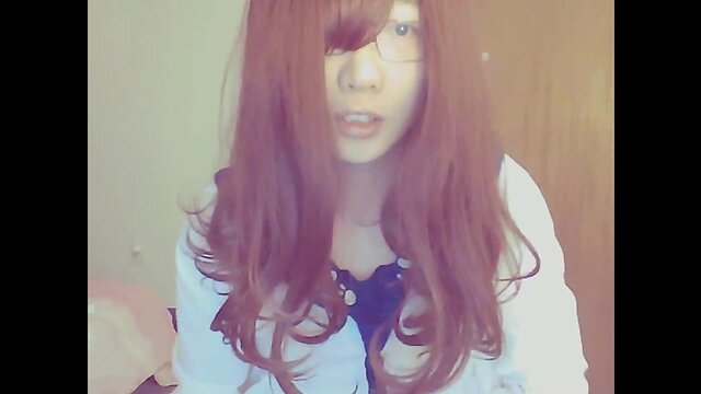 Alicexiao tran web cam student with ebony boots and ebony socks