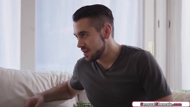 Small juggs ladyboy khloe kay barebacks a guy