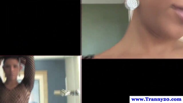 Black ts tugs on her ebony schlong