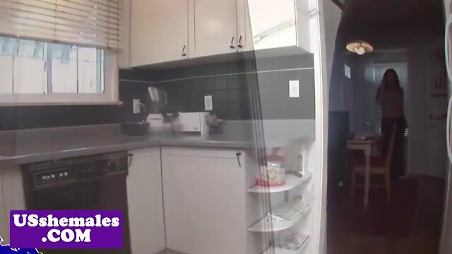 A Busty Trans Babe in Glasses Gives a Closeup Performance - Anal, Assfucking, Cocksucking!