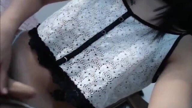 Fine brunette tgirl teeny