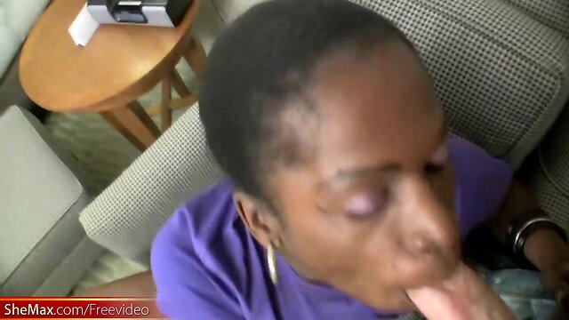 Slim Black Babe`s Interracial Striptease: Big Lips, Hairy Body, Big Cock & Cumshot!