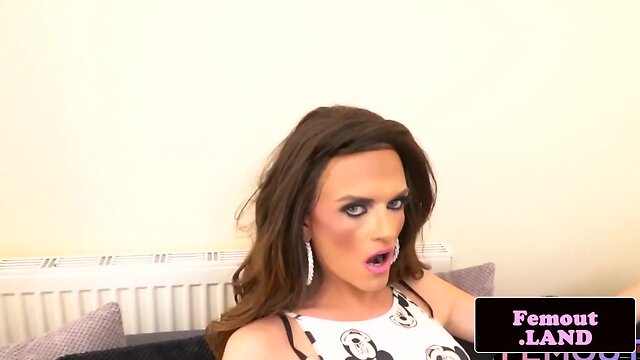 Admiring trap pleasures her massive dick