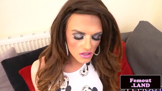 Admiring trap pleasures her massive dick