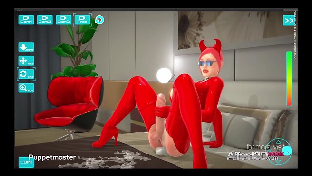 Massive boobs futa babe explodes hard riding sextoy