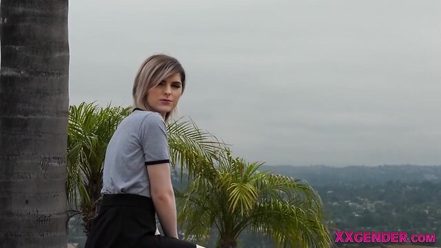 Teeny transvestite gets butt railed