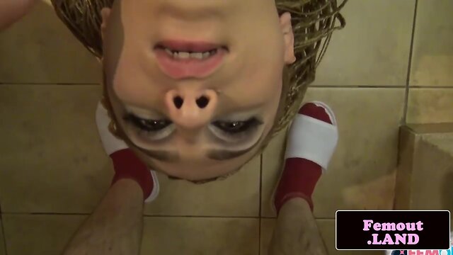 Tattooed trap fingered before stroking off