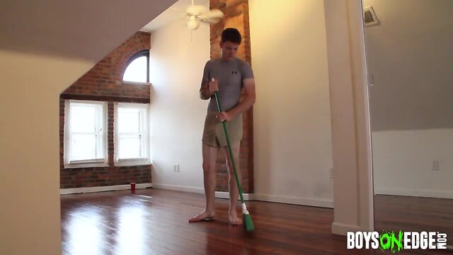 Smoking and playing with a toy