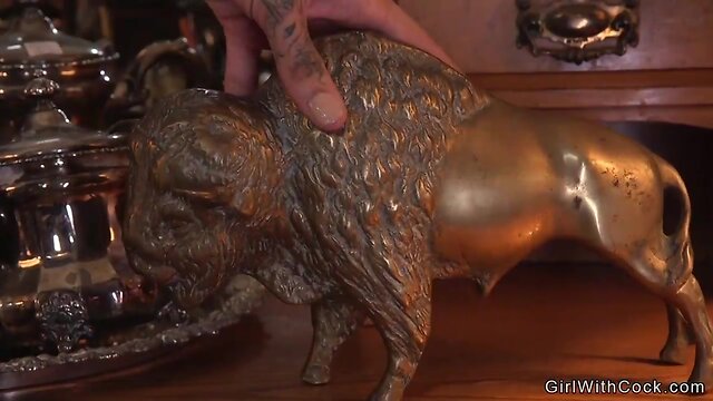 Alt t-girl with enormous prick fucks dude