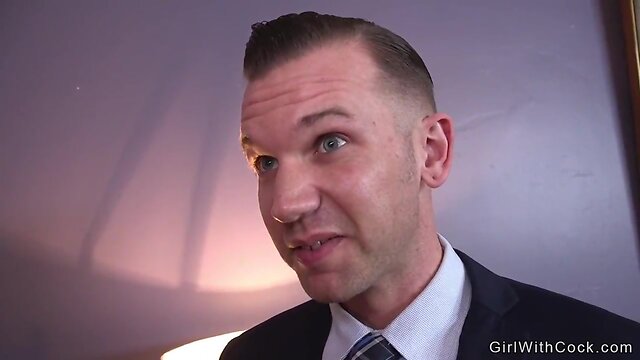 Alt t-girl with enormous prick fucks dude