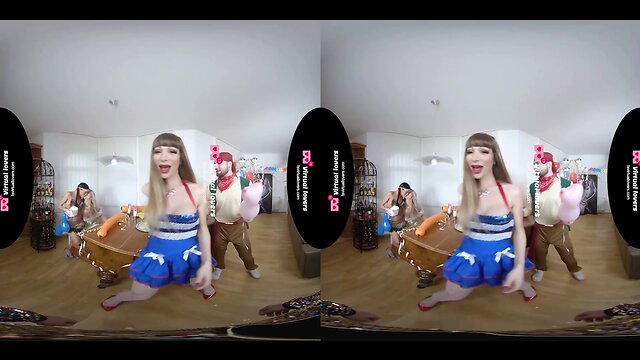 Tsvirtuallovers - foursome fuckfest with tv