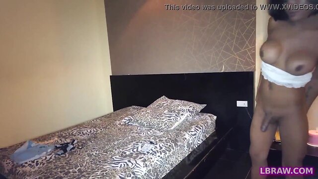 Perverted guy toys and fucks tranny butt