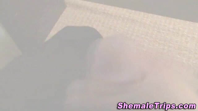 Sultry shemale sperm covered