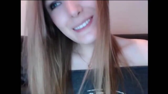 Very cute tv spreads her legs and plays on webcam