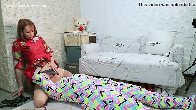 Ab017 beauty she-male dominate guy and cum