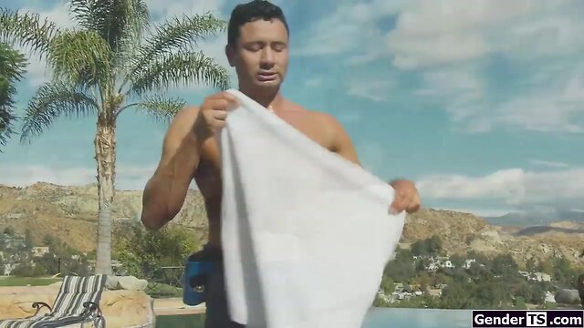 Ts casey kisses oily masturbation n anal