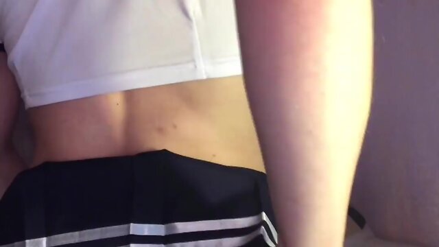 Hammered femboy schoolgirl nekokuny