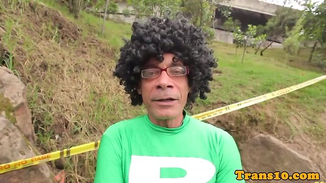 Petite Latina Gets Spitroasted in Fun Threesome!