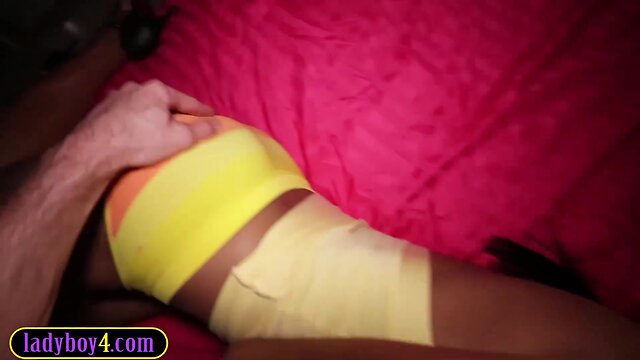 Asiatic transvestite teenager cutie cocksucking and raw anal sex