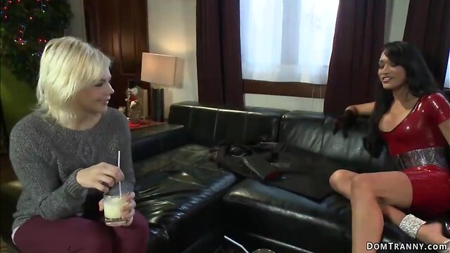 Married couple and t-girl having anal sex