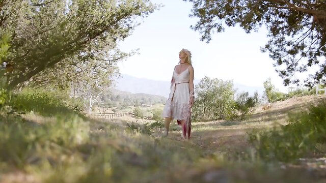 Bree daniels, aubrey kate got bored picking flowers so they decided to fuck