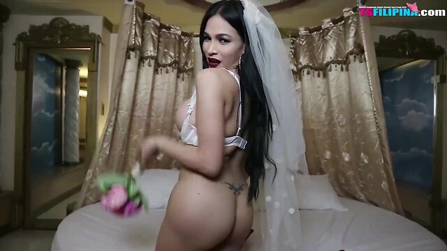 Ladyboy filipina excited fine babe in valentines