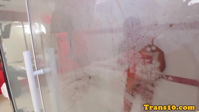 A Latina Tgirl Fetish Fantasy: Bikini, Heels, and Tattoos