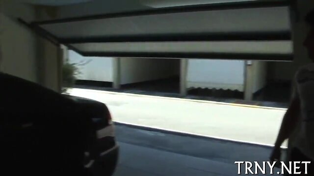 Sultry ladyboy tastes male juice