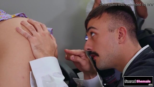 2 barbers share chesty shemale daisy taylor